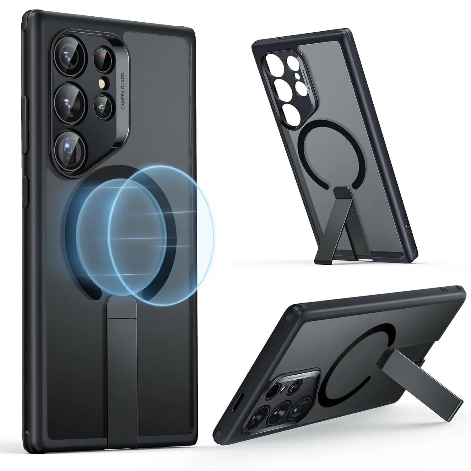 ESR for Samsung Galaxy S24 Ultra Back Case, S24 Ultra with Extra Protective Front Frame & 3 Kickstand Modes
